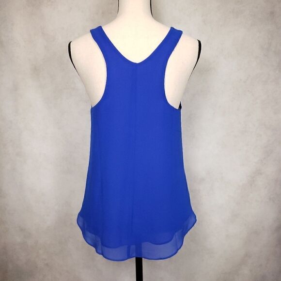 E hanger M Anthropologie blue sheer tank top Small - Picture 3 of 5
